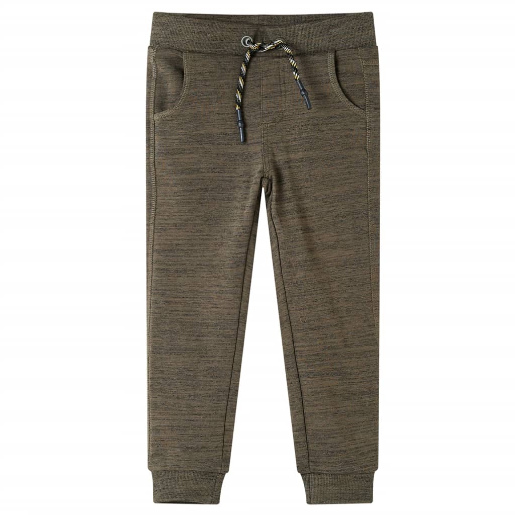 Pantaloni Tuta per Bambini Cachi Scuro Mélange 116 13231