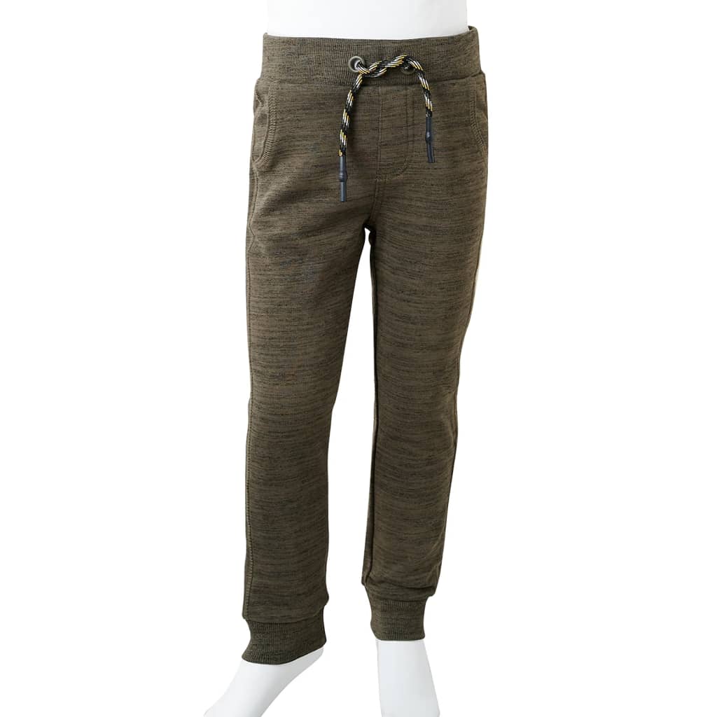 Pantaloni Tuta per Bambini Cachi Scuro Mélange 116 13231