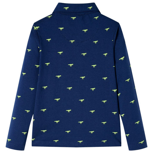 Camicia per Bambini con Stampa Dinosauro Blu Marino 140 13273