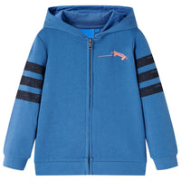 Felpa con Cappuccio e Cerniera per Bambini Blu 140cod mxl 132455