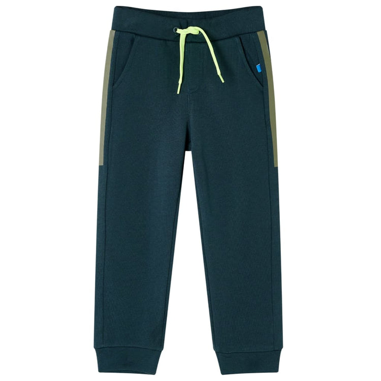 Pantaloni Tuta per Bambini con Coulisse Verde Muschio 140 13423