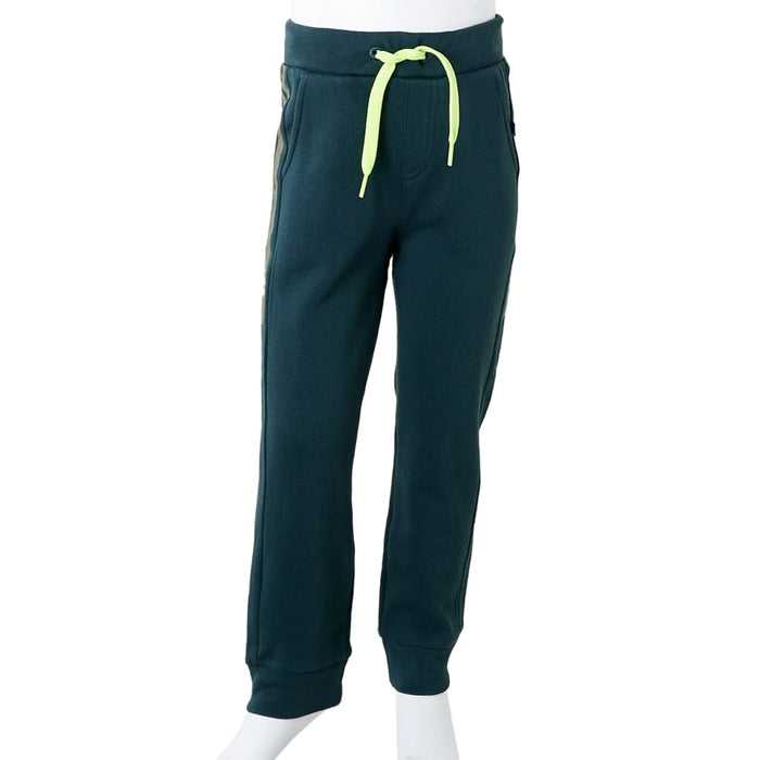 Pantaloni Tuta per Bambini con Coulisse Verde Muschio 140 13423