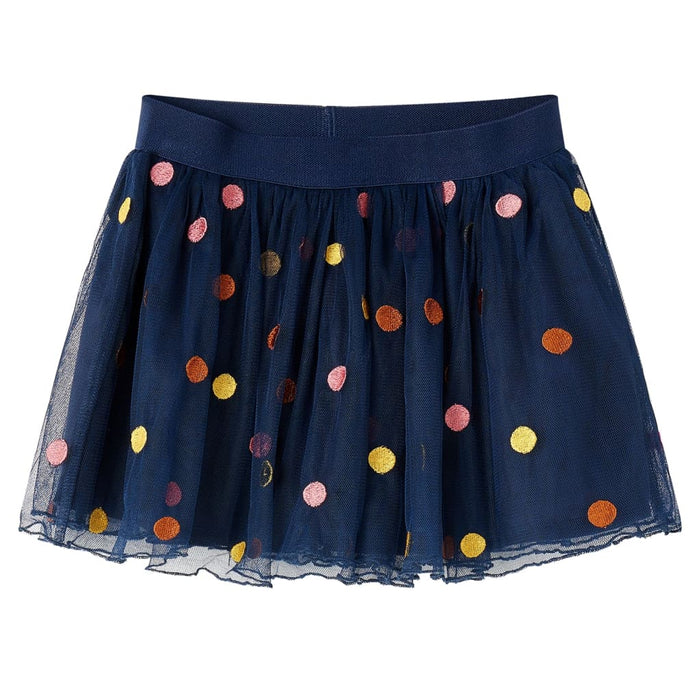 Gonna da Bambina in Tulle a Pois Blu Marino 92 13504