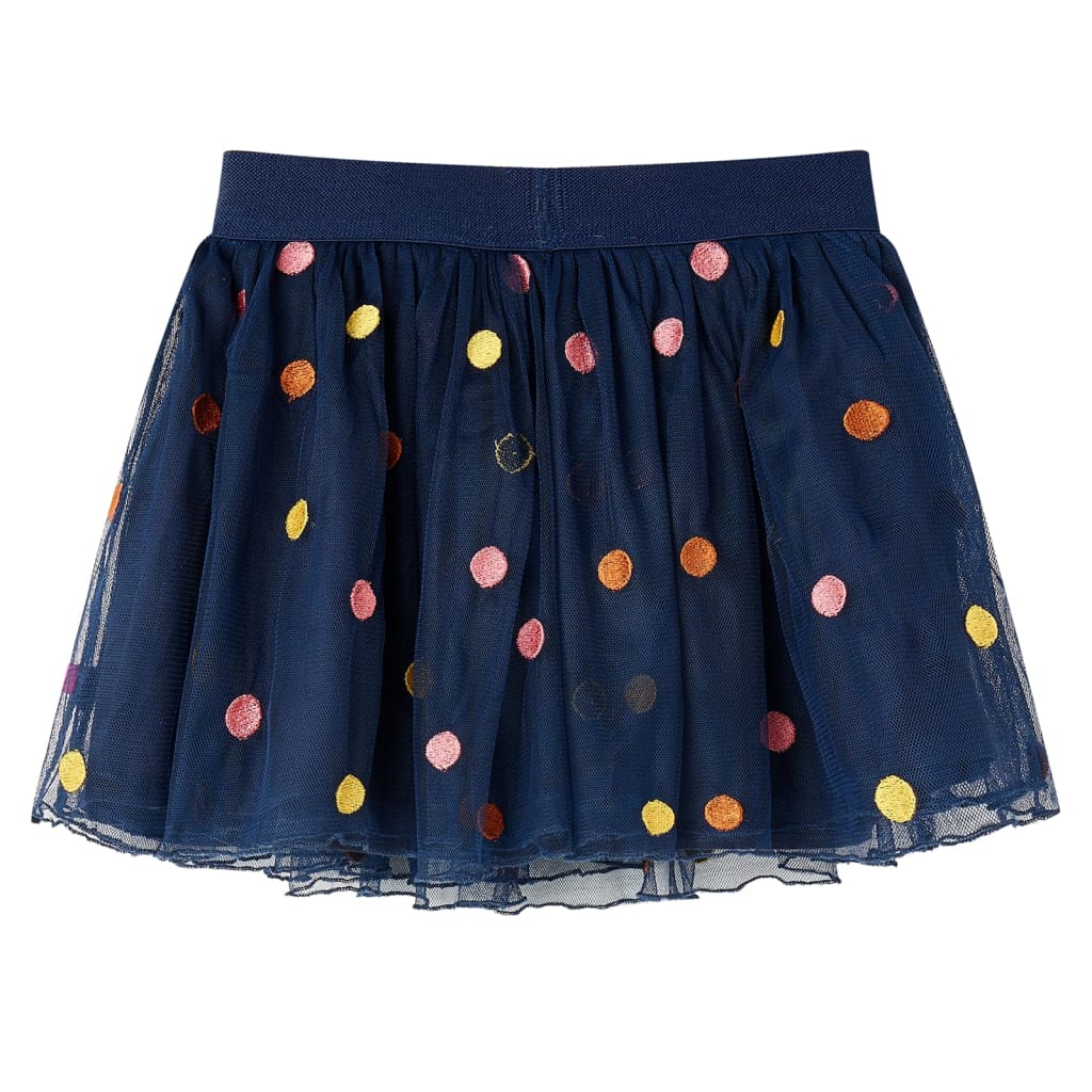 Gonna da Bambina in Tulle a Pois Blu Marino 92 13504