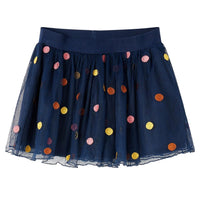 Gonna da Bambina in Tulle a Pois Blu Marino 140cod mxl 108330