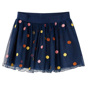 Gonna da Bambina in Tulle a Pois Blu Marino 140cod mxl 108330