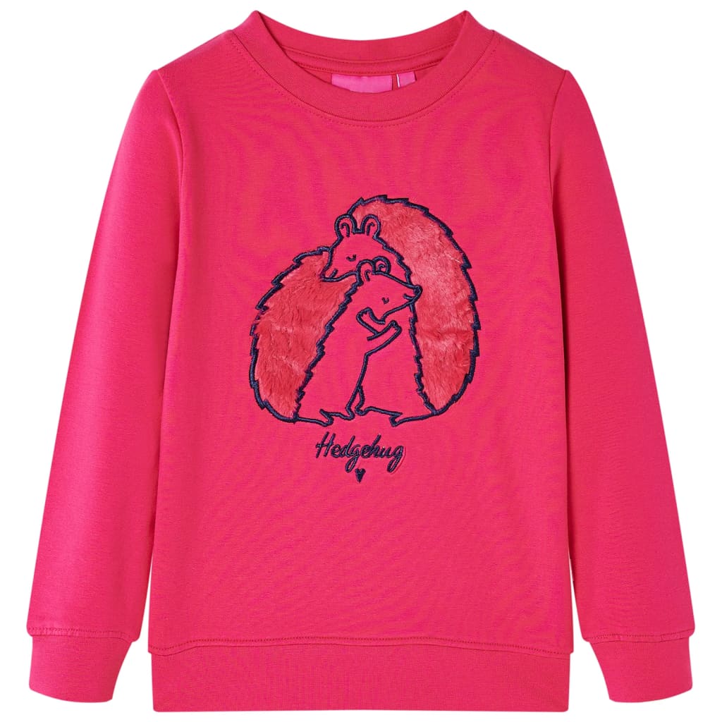 Felpa per Bambini con Design Ricci Abbracciati Fucsia 104 13535