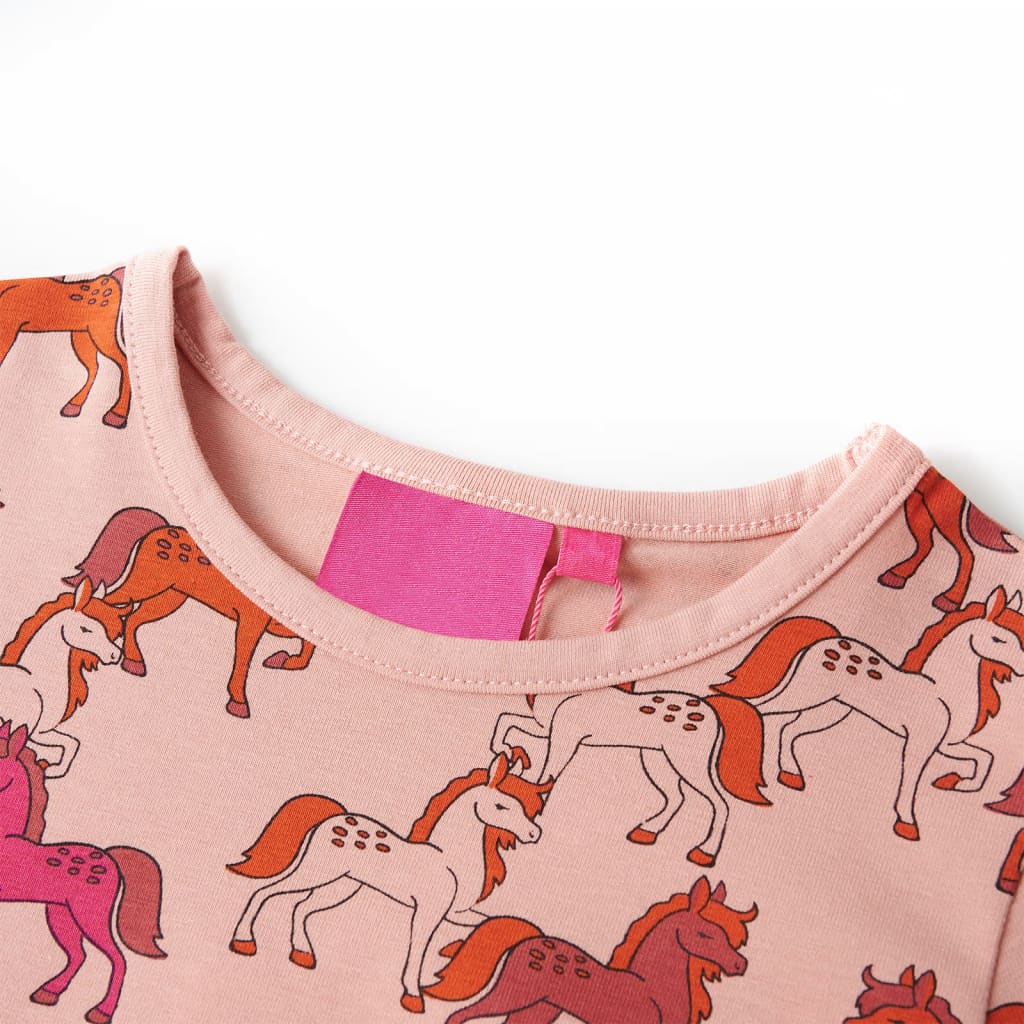 Pigiama per Bambini a Maniche Lunghe Stampa Cavallo Rosa Chiaro 104 13755