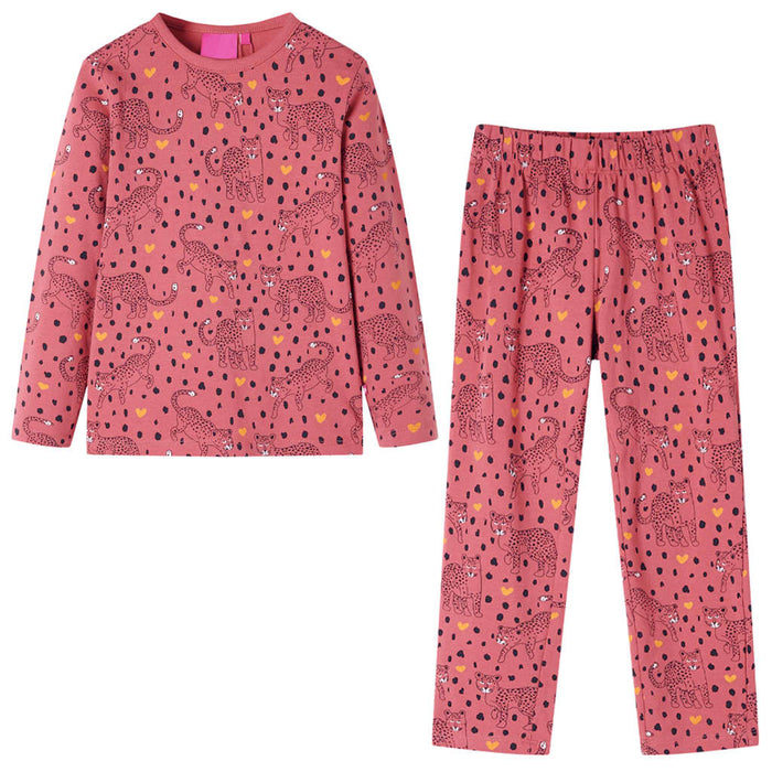 Pigiama da Bambina a Maniche Lunghe Rosa Antico 116cod mxl 109381