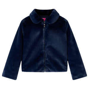 Cappotto per Bambini in Pelliccia Sintetica Blu Marino 92 13854