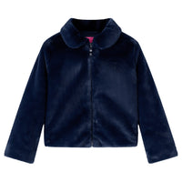 Cappotto per Bambini in Pelliccia Sintetica Blu Marino 140 13858