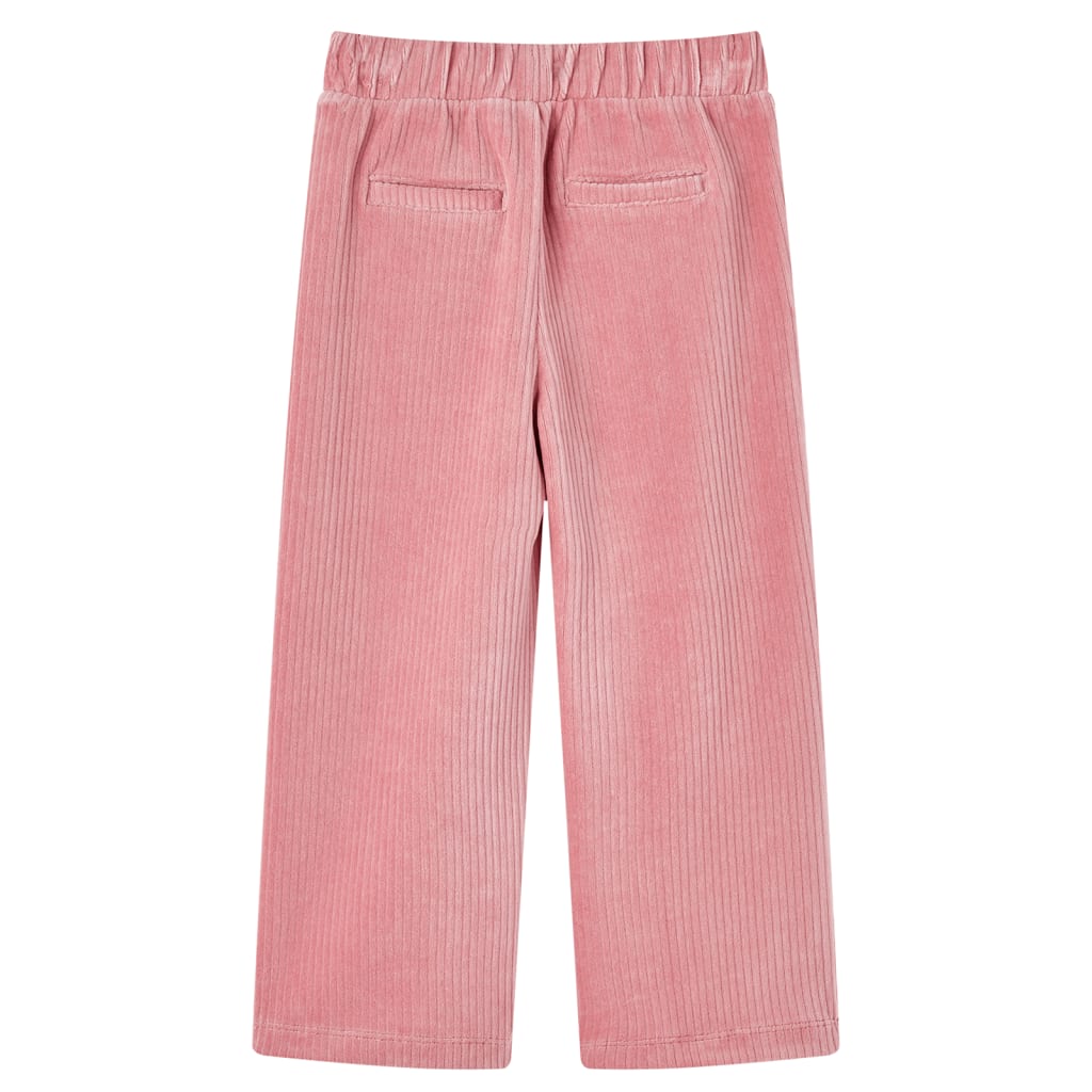 Pantaloni per Bambini in Velluto a Coste Rosa Chiaro 104 13890