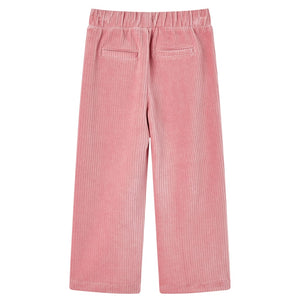 Pantaloni per Bambini in Velluto a Coste Rosa Chiaro 104 13890