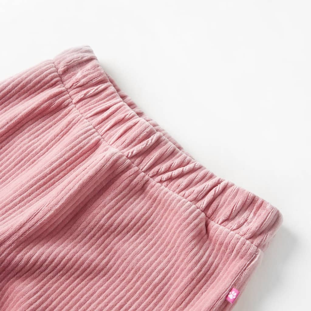 Pantaloni per Bambini in Velluto a Coste Rosa Chiaro 104 13890