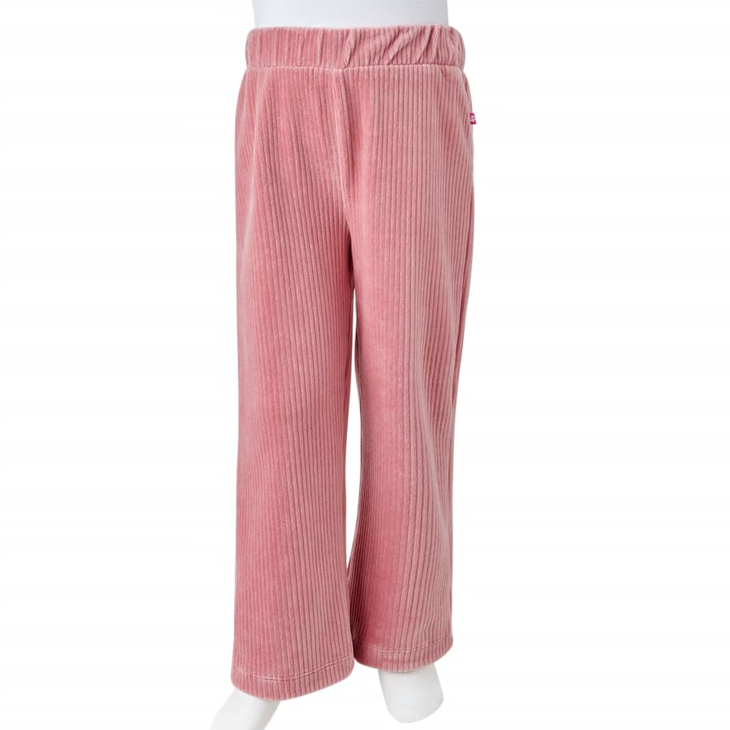 Pantaloni per Bambini in Velluto a Coste Rosa Chiaro 104 13890