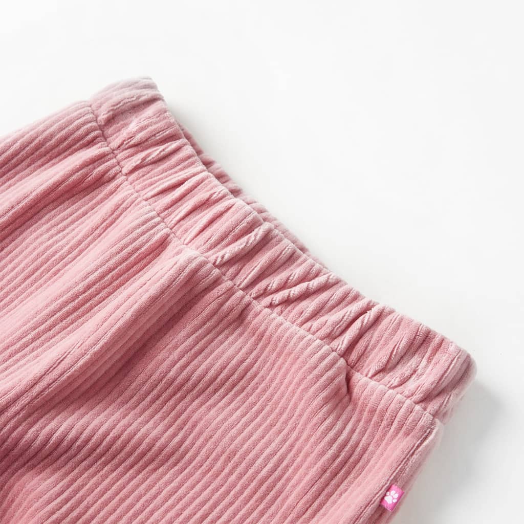 Pantaloni per Bambini in Velluto a Coste Rosa Chiaro 128 13892