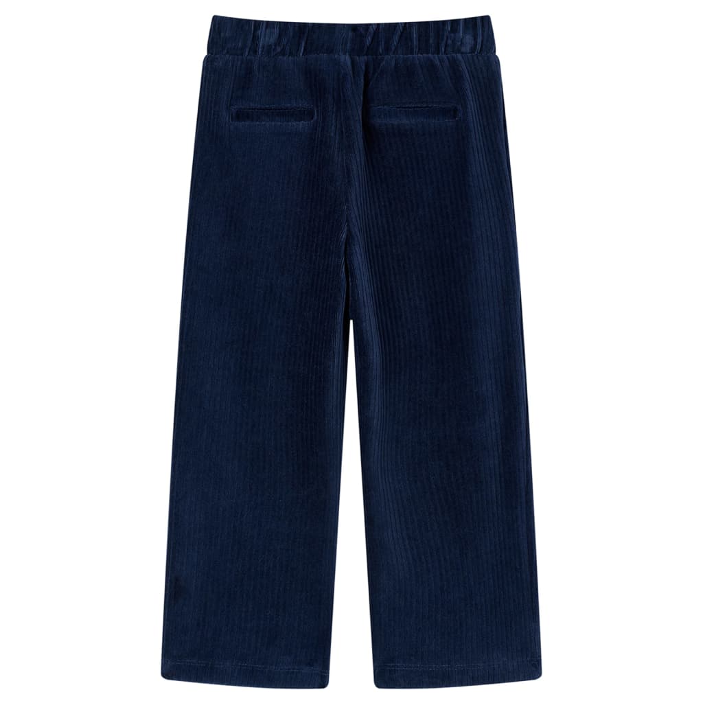 Pantaloni da Bambino in Velluto a Coste Blu Marino 92 13894