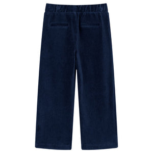 Pantaloni da Bambino in Velluto a Coste Blu Marino 104 13895