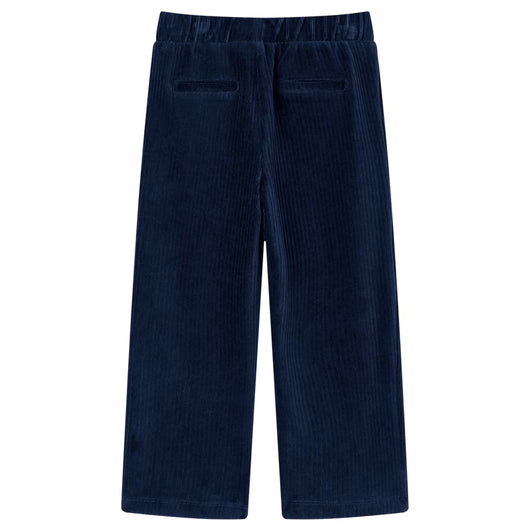 Pantaloni da Bambino in Velluto a Coste Blu Marino 104 13895