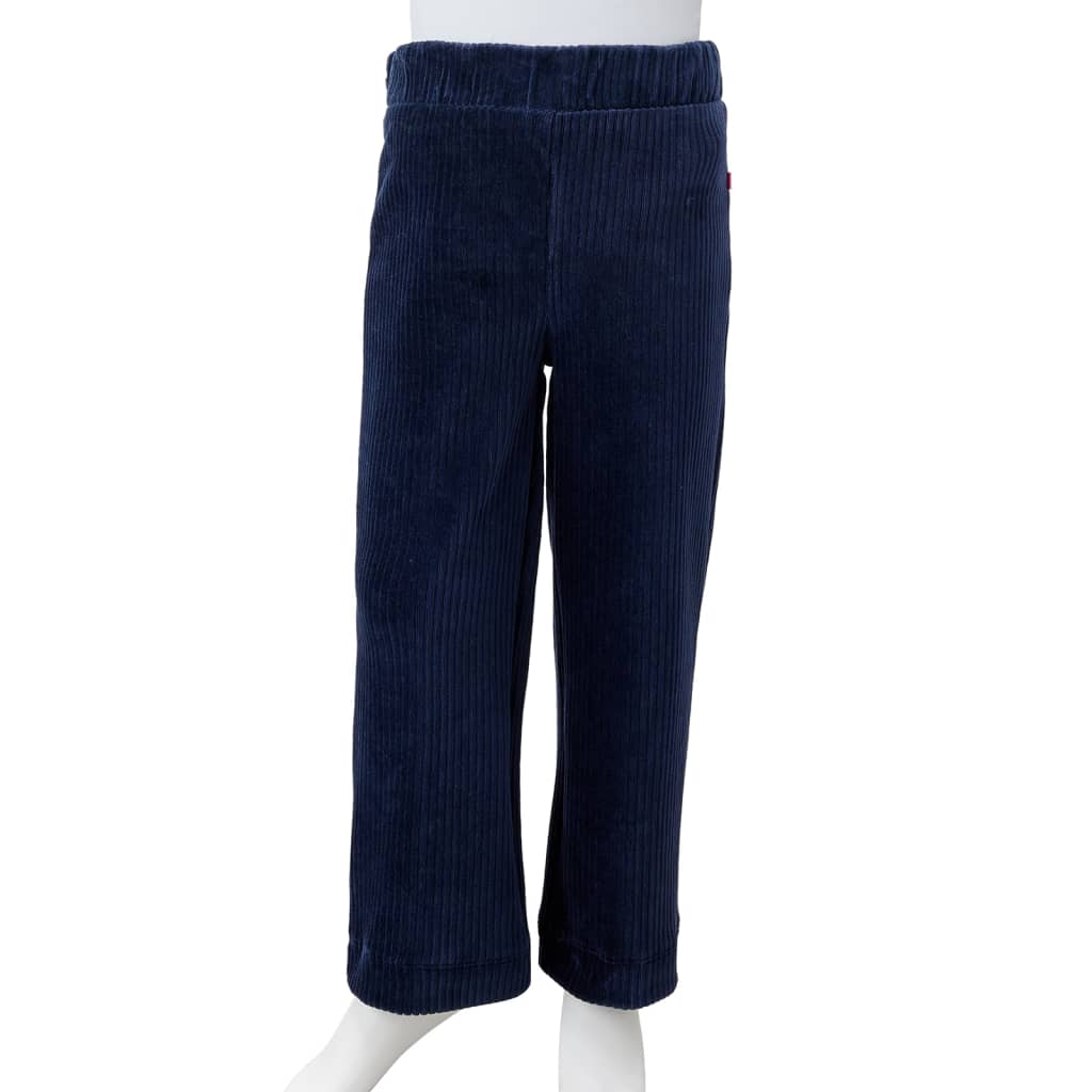 Pantaloni da Bambino in Velluto a Coste Blu Marino 104 13895