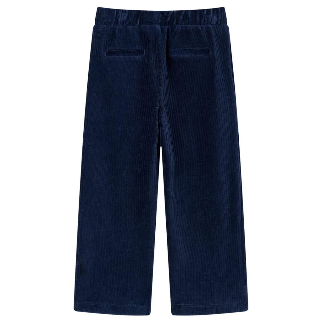 Pantaloni da Bambino in Velluto a Coste Blu Marino 116 13896