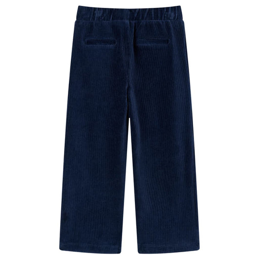 Pantaloni da Bambino in Velluto a Coste Blu Marino 116 13896