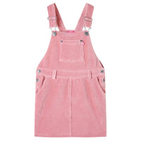 Abito Scamiciato da Bambina Velluto a Coste Rosa Chiaro 104cod mxl 93235