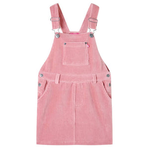 Abito Scamiciato da Bambina Velluto a Coste Rosa Chiaro 104cod mxl 93235