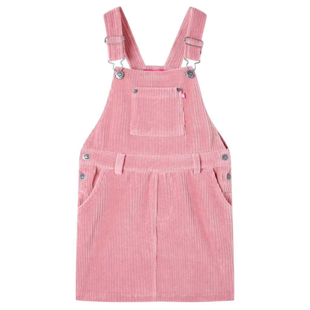 Abito Scamiciato da Bambina Velluto a Coste Rosa Chiaro 116cod mxl 108758