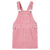 Abito Scamiciato da Bambina Velluto a Coste Rosa Chiaro 116cod mxl 108758