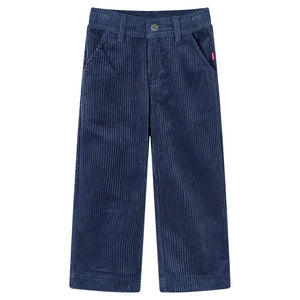 Pantaloni da Bambino in Velluto a Coste Blu Marino 92cod mxl 84052