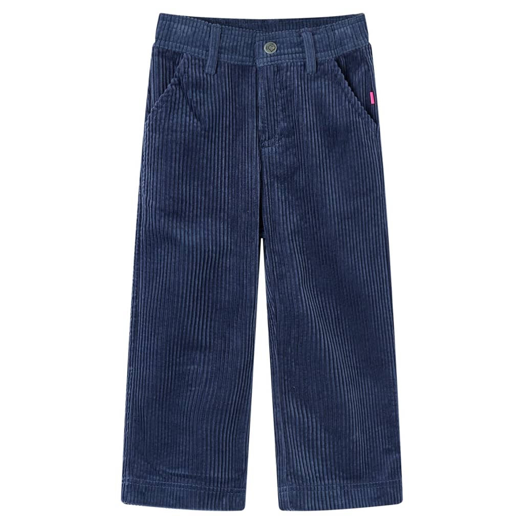 Pantaloni da Bambino in Velluto a Coste Blu Marino 92 13914