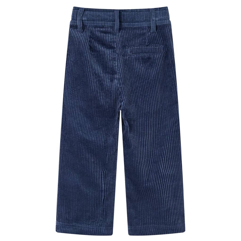 Pantaloni da Bambino in Velluto a Coste Blu Marino 104 13915