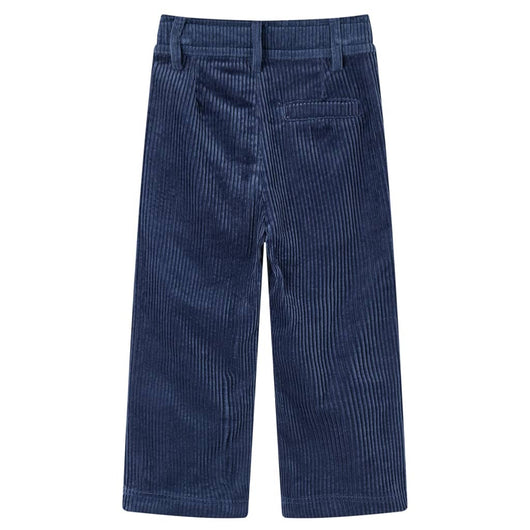 Pantaloni da Bambino in Velluto a Coste Blu Marino 104 13915