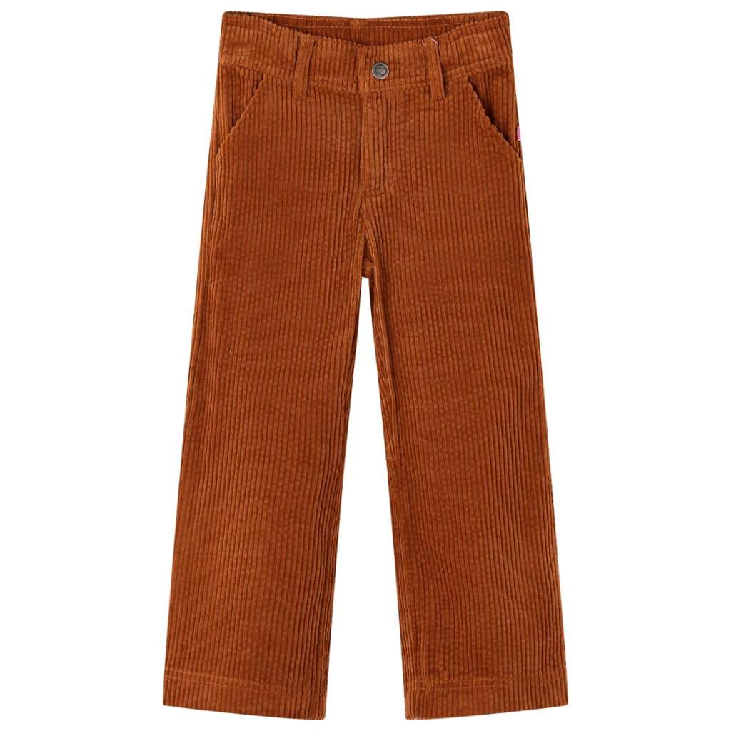 Pantaloni per Bambini in Velluto a Coste Cognac 92cod mxl 117220