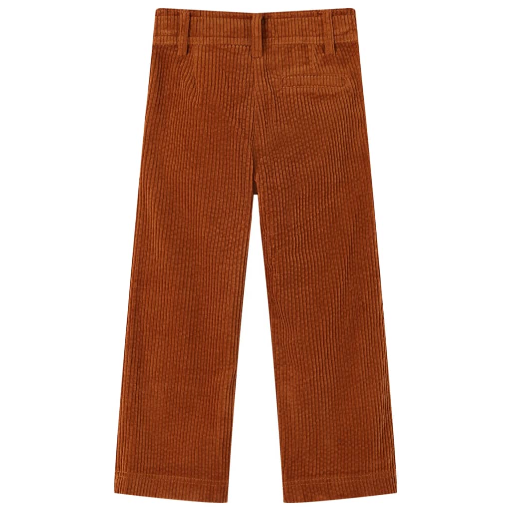 Pantaloni per Bambini in Velluto a Coste Cognac 92 13929