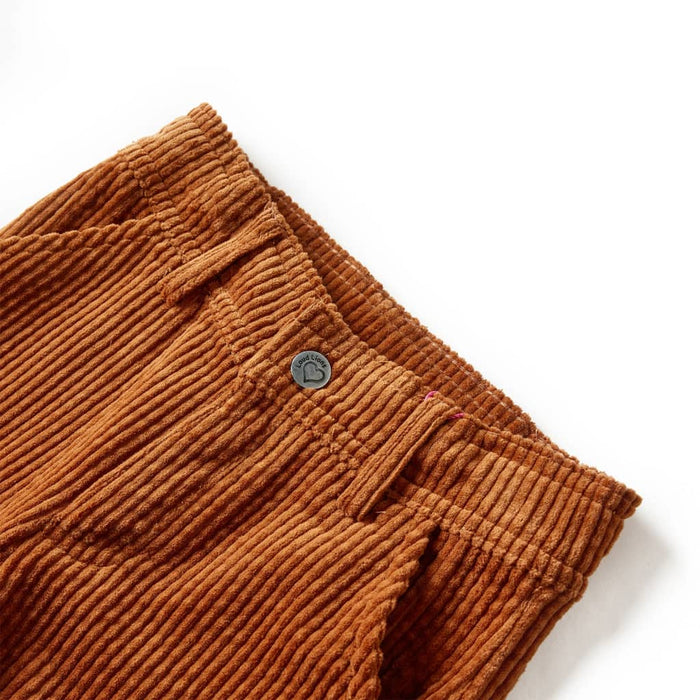 Pantaloni per Bambini in Velluto a Coste Cognac 92 13929