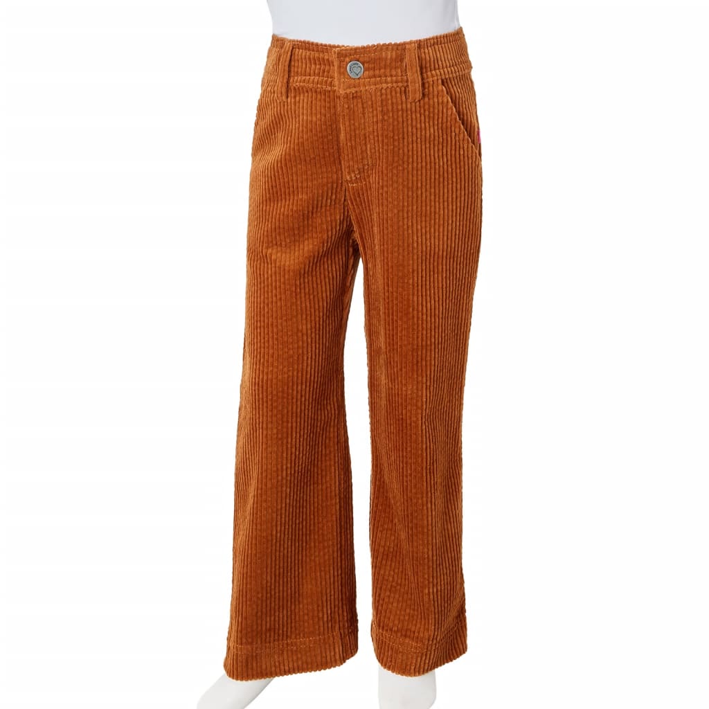 Pantaloni per Bambini in Velluto a Coste Cognac 92 13929