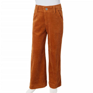 Pantaloni per Bambini in Velluto a Coste Cognac 92 13929