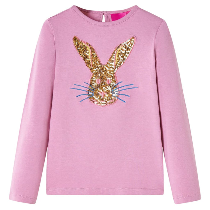 Maglietta per Bambini Maniche Lunghe Rosa Bruciato 140cod mxl 132391