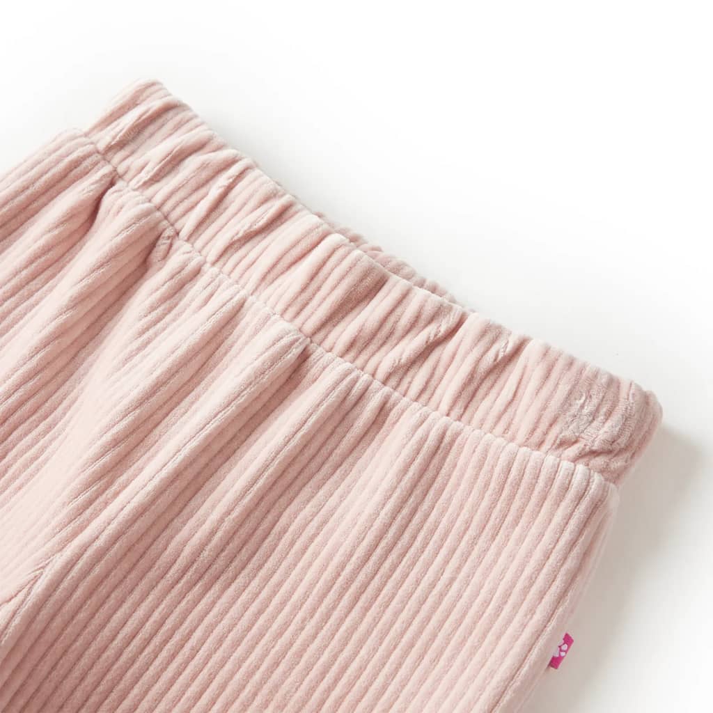 Pantaloni per Bambini in Velluto a Coste Rosa Chiaro 92 14074