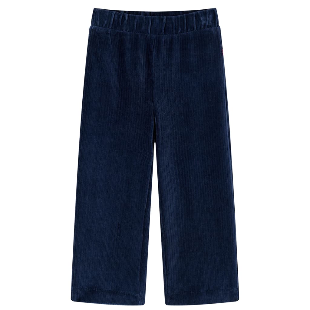 Pantaloni da Bambino in Velluto a Coste Blu Marino 116 14081