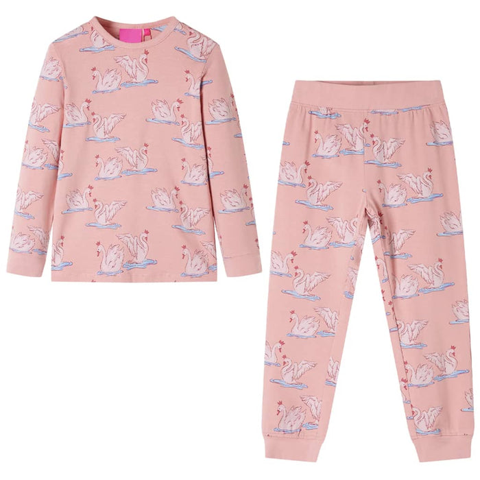 Pigiama da Bambina a Maniche Lunghe Rosa Chiaro 128cod mxl 133359