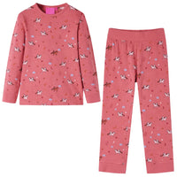 Pigiama da Bambina a Maniche Lunghe Rosa Antico 92cod mxl 109383