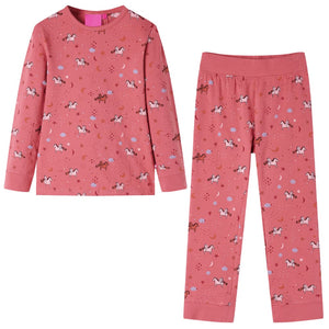 Pigiama da Bambina a Maniche Lunghe Rosa Antico 116cod mxl 133358