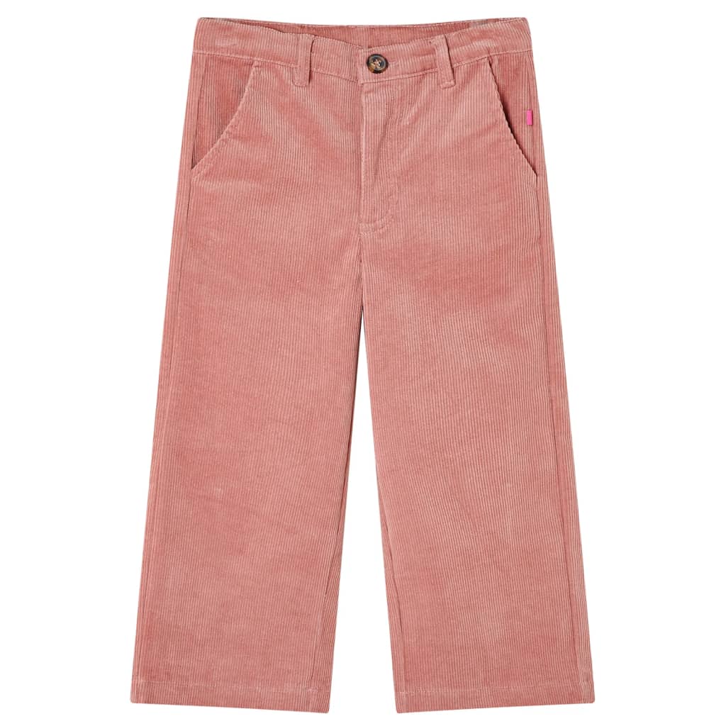 Pantaloni per Bambini in Velluto a Coste Rosa Antico 92 14259