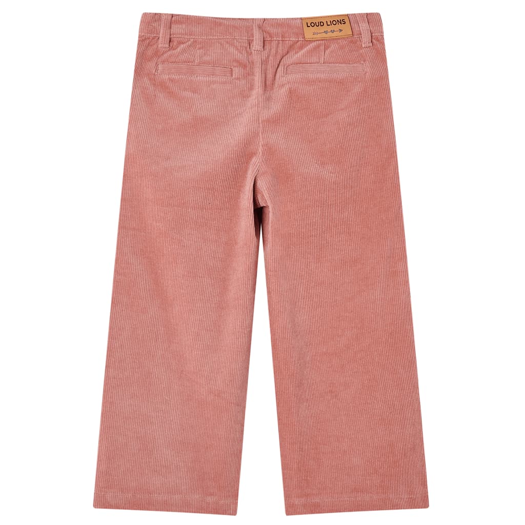 Pantaloni per Bambini in Velluto a Coste Rosa Antico 92 14259