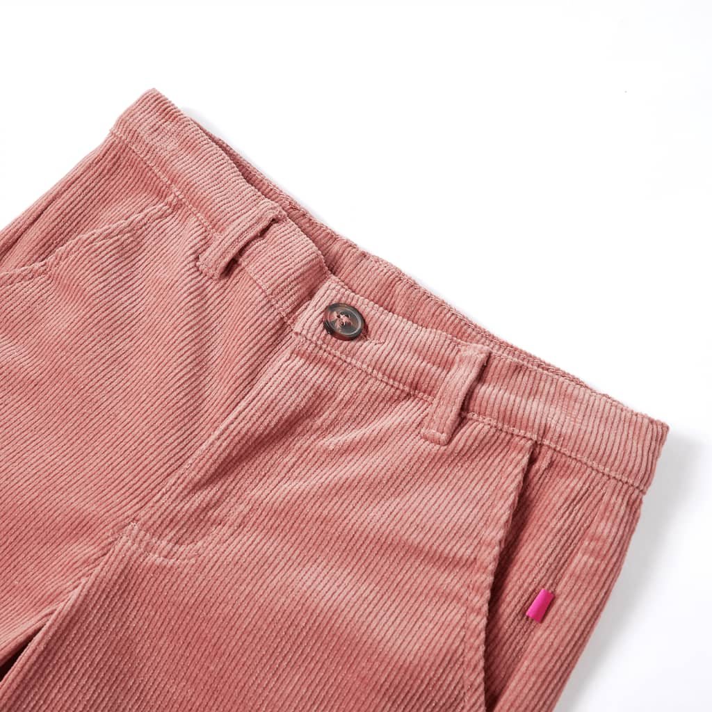 Pantaloni per Bambini in Velluto a Coste Rosa Antico 92 14259