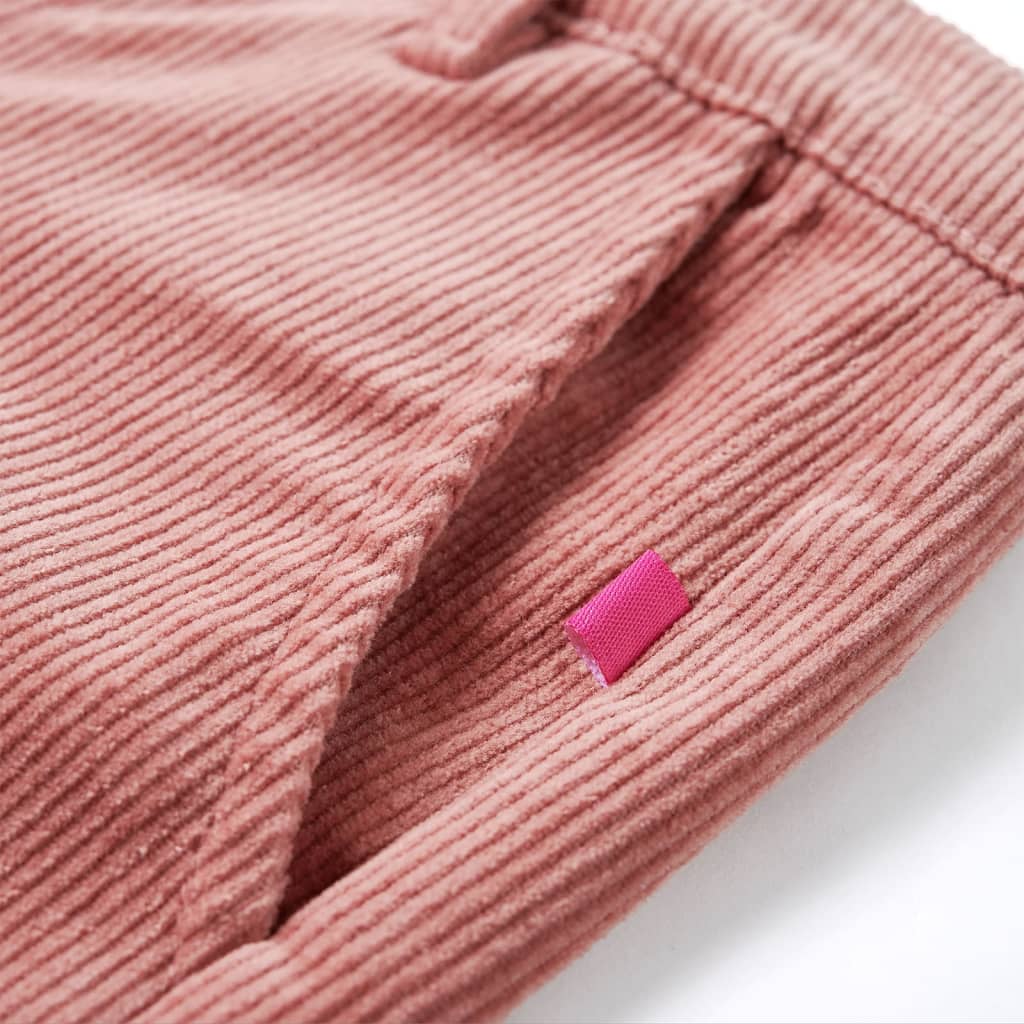 Pantaloni per Bambini in Velluto a Coste Rosa Antico 92 14259