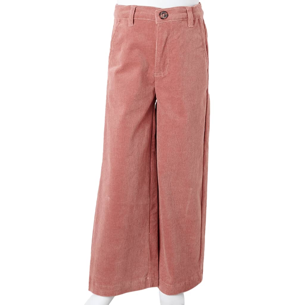 Pantaloni per Bambini in Velluto a Coste Rosa Antico 92 14259